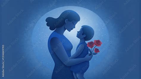 Representación de una madre y su hijo, simbolizando el cuidado materno infantil