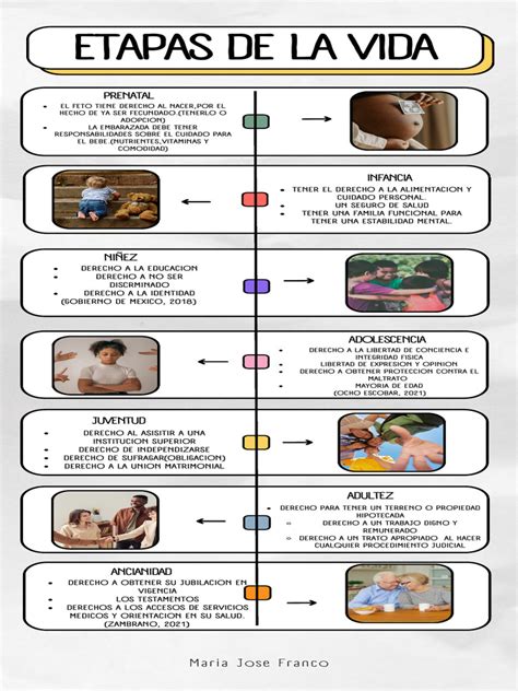 infografía sobre las etapas de la vida y la necesidad de cuidado en cada una