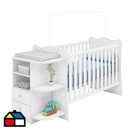 Cuna de bebé blanca con diseño elegante