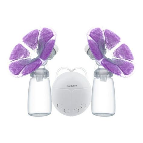 Extractor de leche Real Bubee bilateral eléctrico con sus componentes