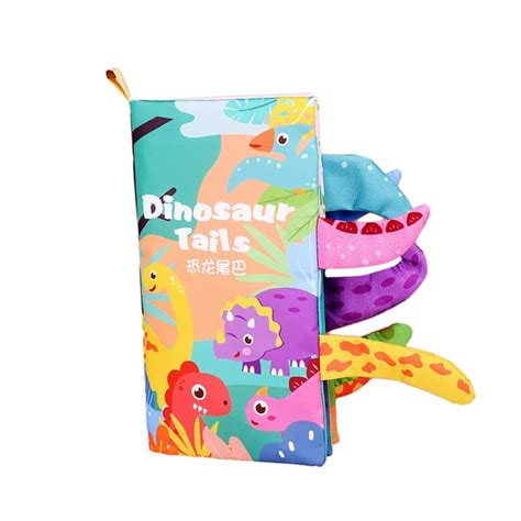 Libro de tela acolchado con temática de dinosaurios para bebé