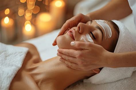 Mujer recibiendo un tratamiento facial antiedad en una clínica