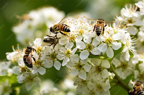 Castaño en plena floración con abejas polinizando sus flores