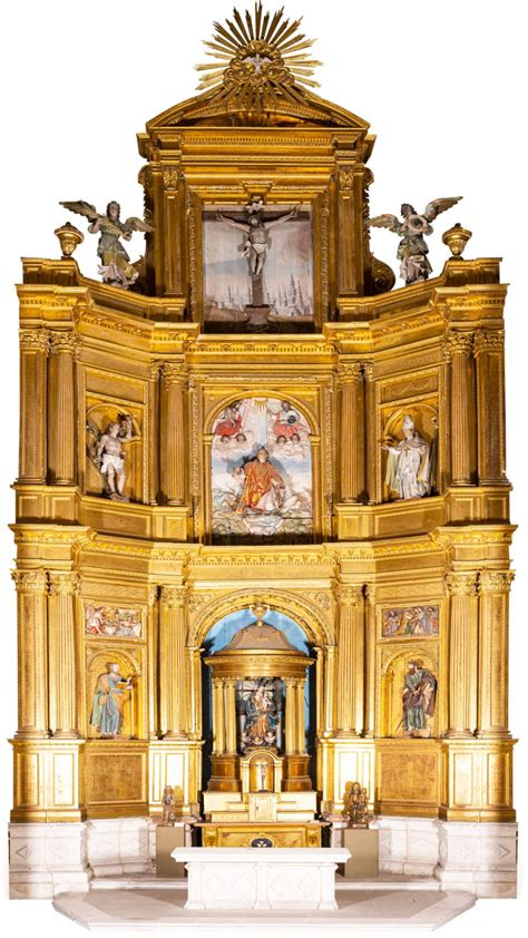 Detalle del Retablo Mayor de la Iglesia de San Pedro con el Cristo de Limpias.