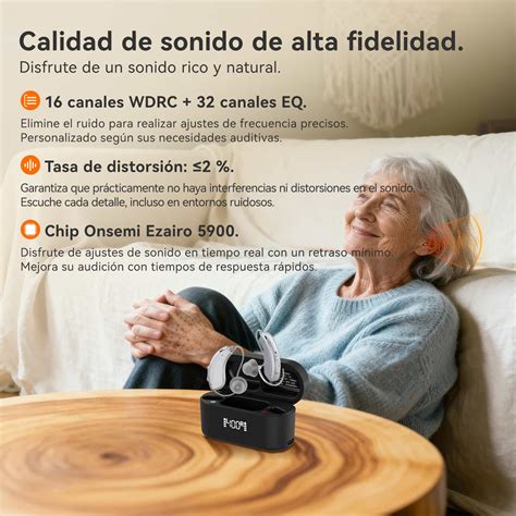 Imagen de un audífono con función de enmascaramiento de tinnitus