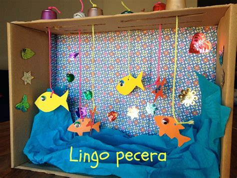 foto de los materiales para hacer una pecera de cartón