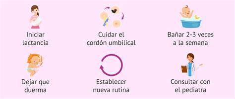 Matrona explicando los cuidados del bebé a una madre