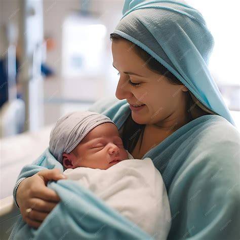 Foto de una madre con su recién nacido piel con piel