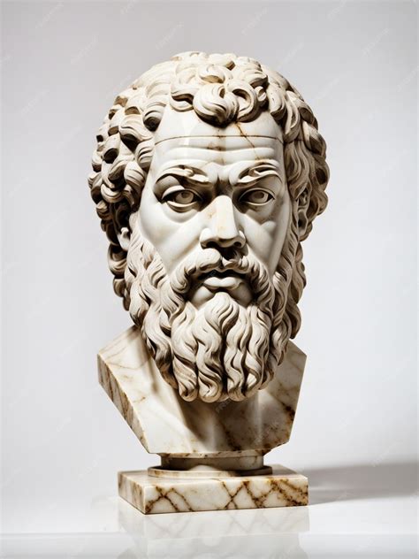 Retrato o busto de Sócrates pensativo