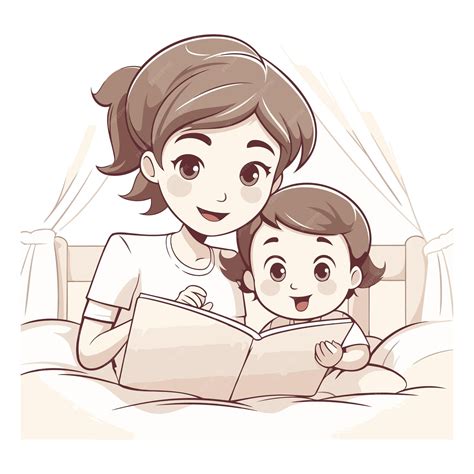 Imagen de una madre leyendo un libro a su hijo pequeño, simbolizando la crianza y la educación.