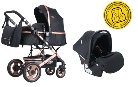 Collage de productos para bebé: mochila ergonómica, silla de coche, cuna de viaje, trona evolutiva, silla de paseo, bañera, set de lactancia