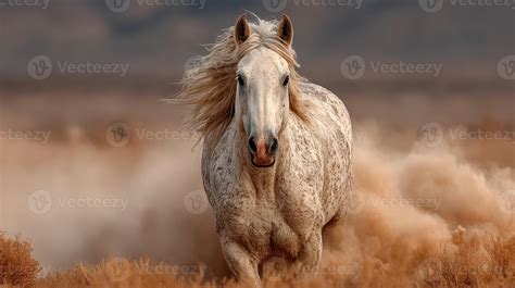 Imagen de un caballo salvaje galopando en un paisaje abierto