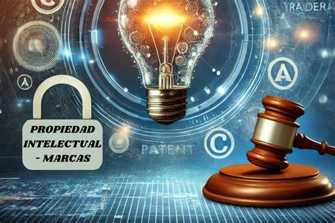 Esquema explicativo sobre la diferencia entre propiedad intelectual, marcas y patentes
