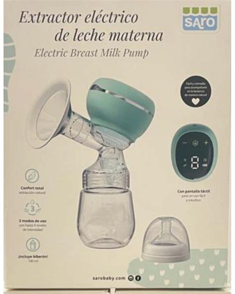 Foto de un sacaleches eléctrico Saro en funcionamiento con sus componentes
