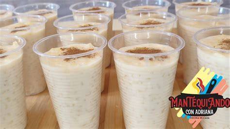 Panna Cotta de arroz con leche en vasitos con canela