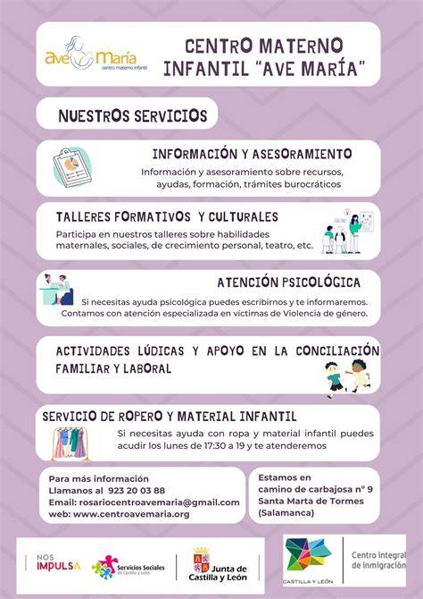 Fotografía de las instalaciones actuales del Centro Materno Infantil Ave María en Santa Marta de Tormes, destacando sus zonas ajardinadas.