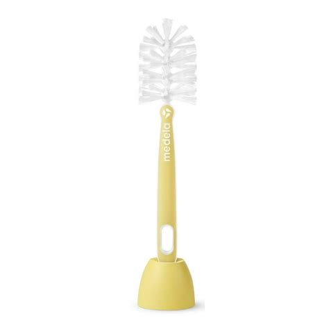 Detalle del cabezal flexible con cerdas a 180 grados del cepillo Medela Quick Clean