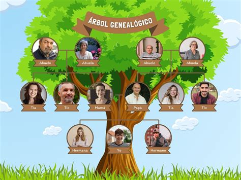 Representación esquemática de un árbol genealógico con un círculo o símbolo para un hijo no nacido