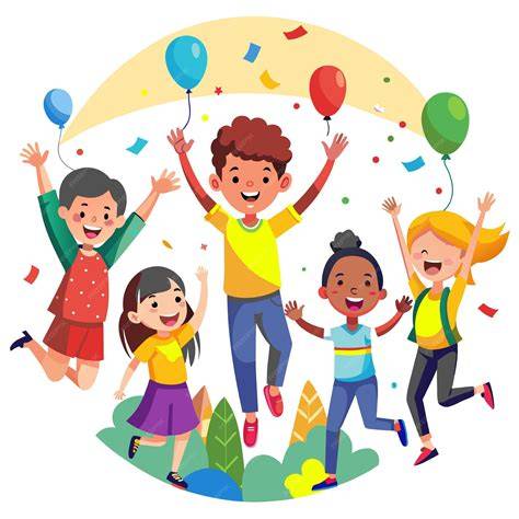 niños jugando y celebrando en un jardín infantil