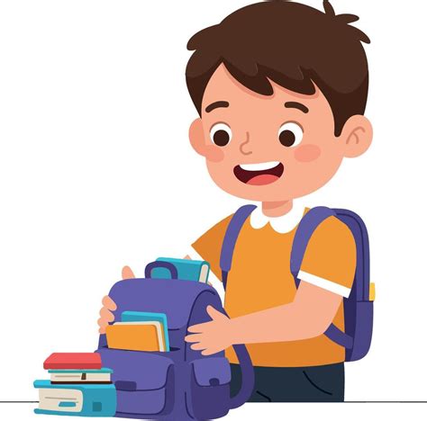 Niño organizando su mochila escolar con ayuda de un adulto