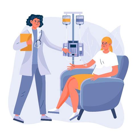 Ilustración de la administración de quimioterapia
