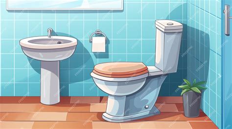 Dibujo de un baño tranquilo y relajante con luz suave y juguetes