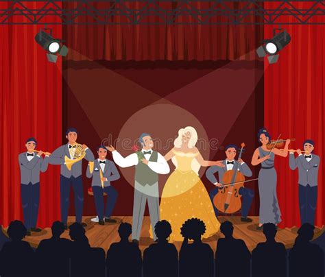 Ilustración de un tenor del siglo XIX actuando en una ópera