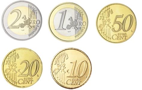 Esquema de las caras comunes de las monedas de euro y su evolución