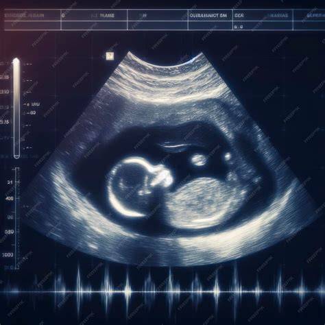 Foto de una ecografía mostrando el útero y la placenta