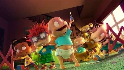 Ilustración de los bebés de Rugrats en formato 3D mostrando sus nuevas apariencias