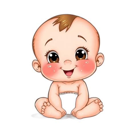 Ilustración de un bebé sonriendo mientras bebe de una taza.