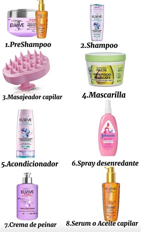 Foto de diferentes productos de higiene para el cabello del bebé (champú, acondicionador, cepillo suave)