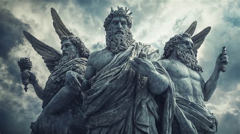 Ilustración representando la leyenda celta de Baldur y el muérdago, con dioses y figuras míticas.
