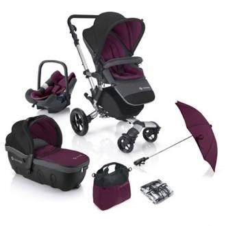 Componentes del Travel System de Concord Neo: silla de paseo, capazo, portabebé