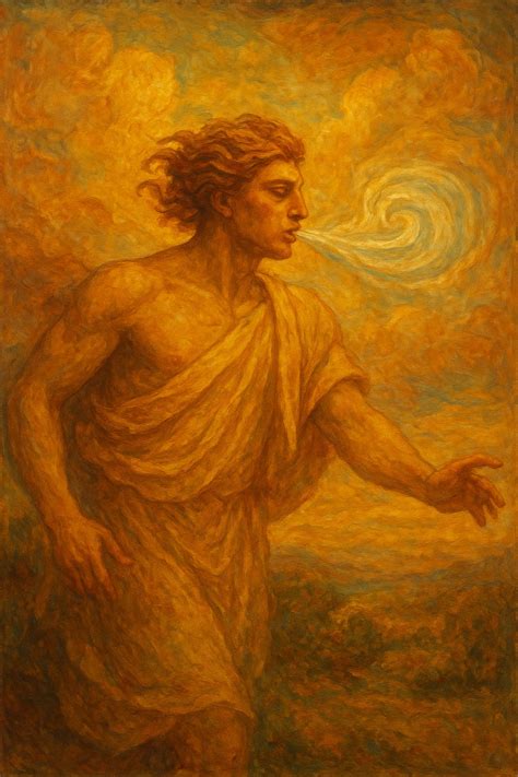 Representación artística del dios Céfiro o del viento del Oeste