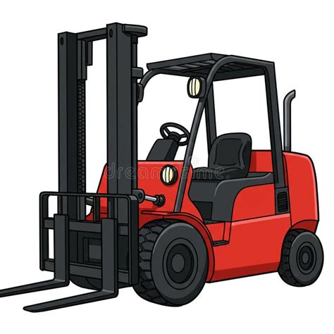 Ilustración de un elevador compacto con grandes ruedas traseras y diseño ligero