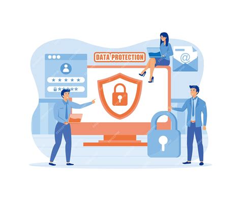 Esquema o icono de protección de datos y privacidad