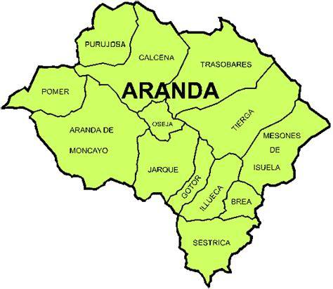 Mapa de ubicación de Brea de Aragón en la Comarca del Aranda