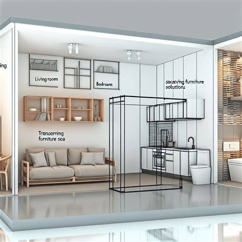 Infografía comparativa: Muebles compactos vs muebles tradicionales en espacios reducidos