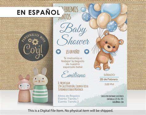 Diseño de invitación o etiqueta de baby shower con motivos de pañales