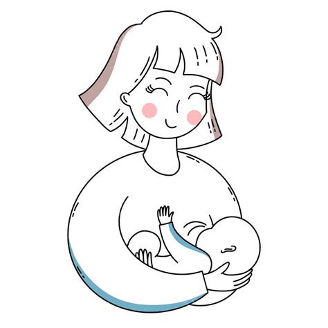 Ilustración de una madre amamantando y el uso de leche materna para afecciones oculares en bebés