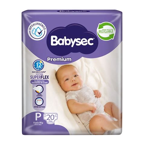 Infografía mostrando las capas de un pañal Babysec Premium, resaltando el centro superabsorbente, las barreras antifugas y el revestimiento suave.