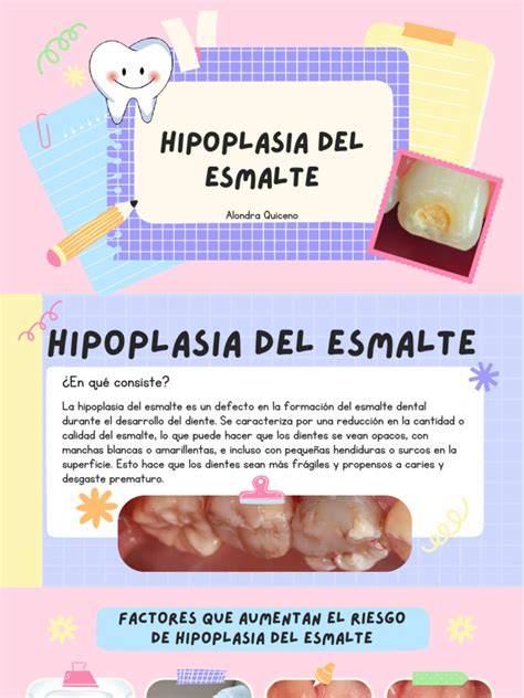 esquema de los factores que causan la hipoplasia dental