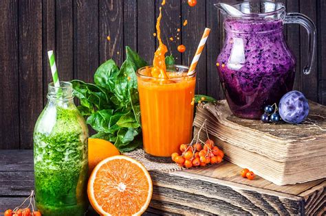 variedad de bebidas saludables