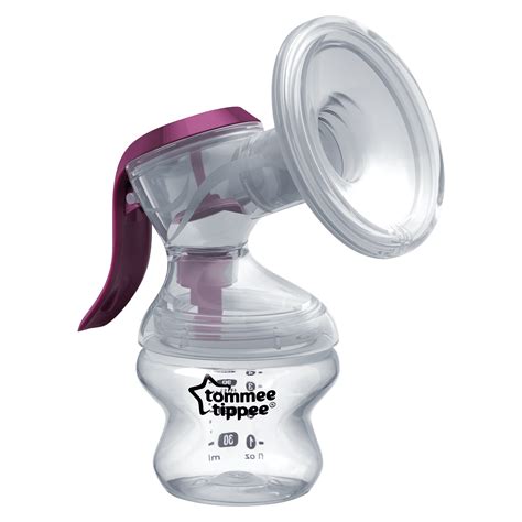 Foto de un sacaleches manual Tommee Tippee con sus partes principales