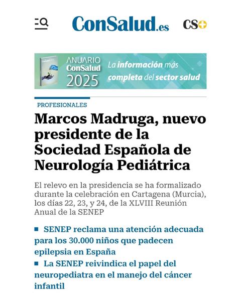Foto: Ignacio Málaga, presidente de Senep, hablando sobre neurología pediátrica