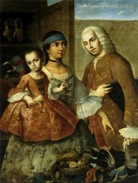 Pintura de castas del siglo XVIII mostrando a una mujer indígena o mestiza