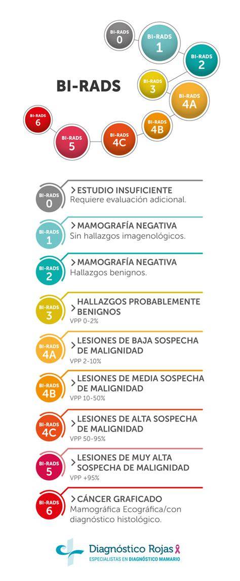 Infografía mostrando la clasificación BIRADS para el cáncer de mama y las características del carcinoma ductal infiltrante triple negativo.