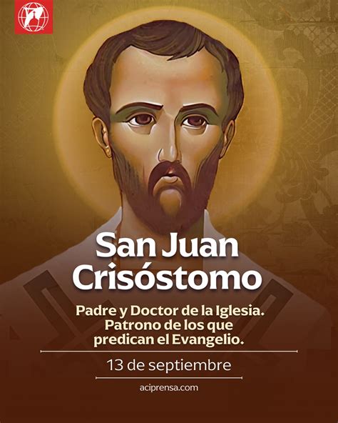Ilustración de San Juan Crisóstomo, uno de los santos destacados en Septiembre.