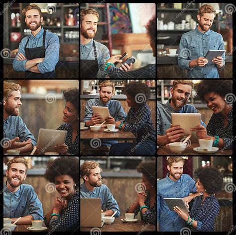 Collage de fotos de clientes sonriendo con sus bebés y productos comprados en la tienda.